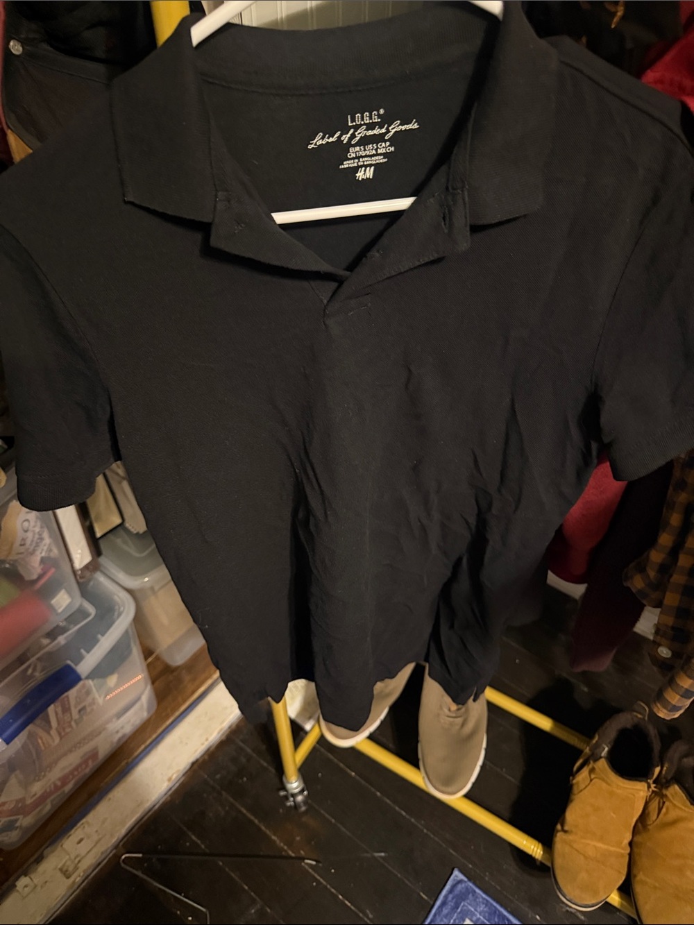 H&M Black Men's Polo Shirt - L.O.G.G.